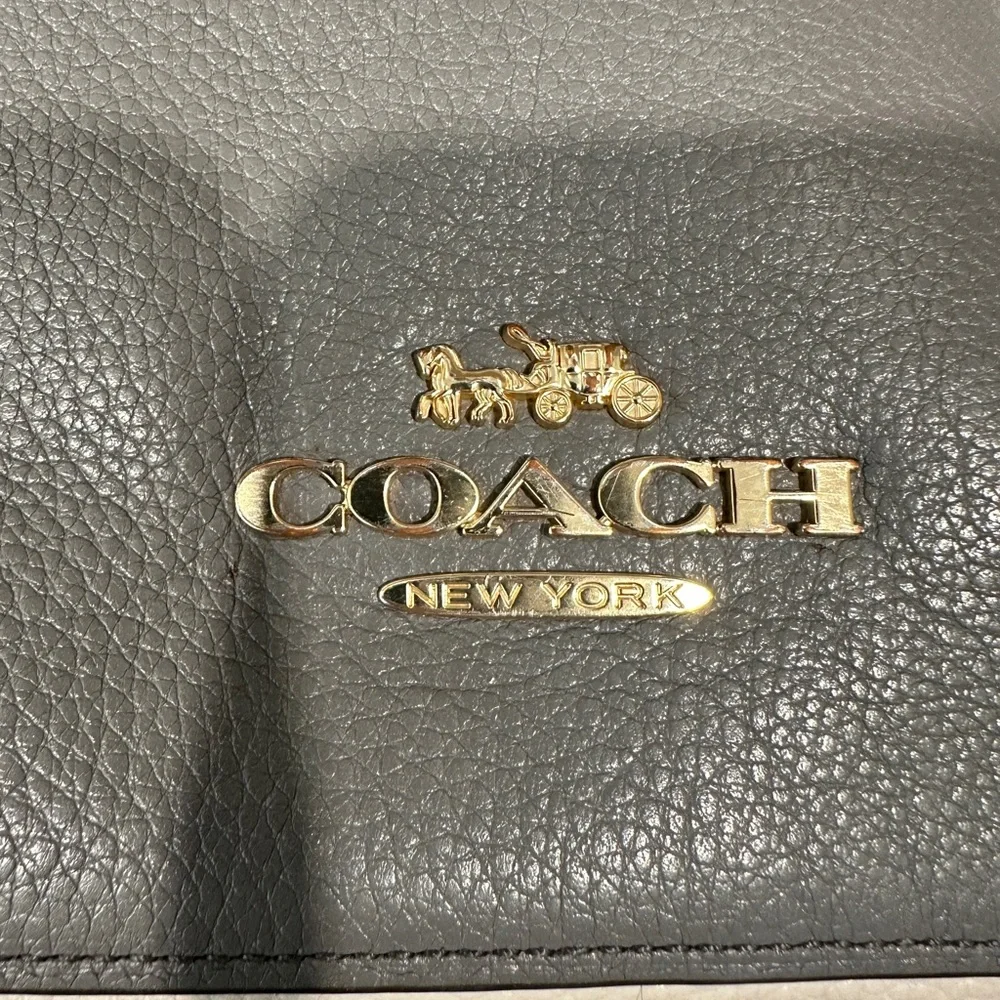 💋Coach F76697 Jes Colorblock Hobo Heather Gray/Black Pebbled Leather Bag - Picture 8 of 12
